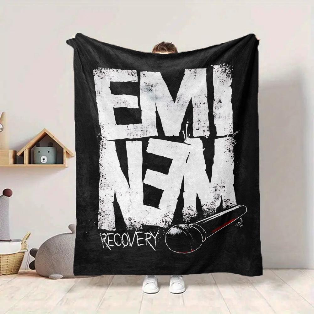 1Pc Eminem'S Recovery Artwork Blanket Soft And Comfortable Casual Warm Camping Travel Christmas Halloween Xmas Gift M928693