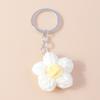 Aihua Hot New Handmade Knitted Keychain Keyring For Women Girl Cute Crocheted Flower Pendants Car Key Ring Handbag Charms Gifts