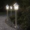 VidaXL Outdoor Floor Lamp Silver 80 Cm Stainless Steel, Outdoor Ground Lighting, Garden Ground Lighting, 4006381