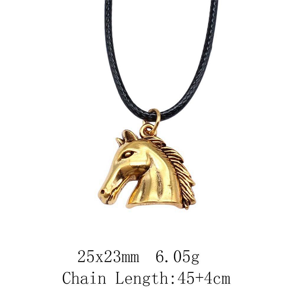 Новинки Чокеры Ожерелья Для Женщин Ожерелье С Слоном И Лошадью Кожаная Цепочка 45см Сувенирные Подвески На Шею