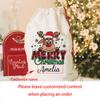 Custom Deer Christmas Bag Holiday Santa Sack Merry Xmas Eve Party Decor Santa Bag Drawstring Bags Party Decor Christmas Stocking