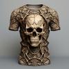 Мужская футболка с графическим принтом Пауки Футболка с коротким рукавом 3D-печать Круглый вырез Повседневная Дизайнерская Ретро Винтажная Спортивная Для улицы Праздничная