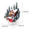 Led Light Christmas Village House Figurines Cartoon Miniature Village Figurine  Desk