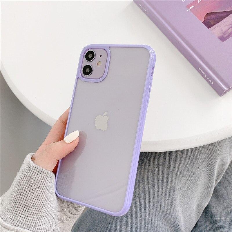 Для iPhone 12 Pro защитный чехол прозрачный чехол бампер для мобильного телефона подходит для iPhone 11 защитный чехол X XS Max XR 6 8 7 Plus защитный чехол