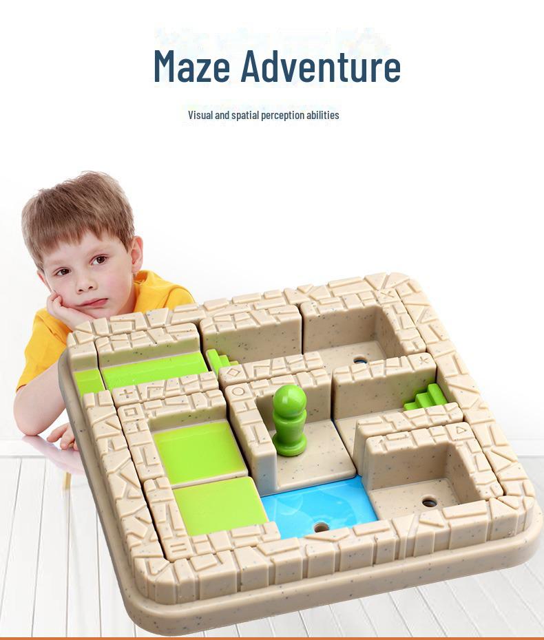 Маленький сладкий крокодиловый лабиринт: Huarongdao Логическая настольная игра-головоломка для детей