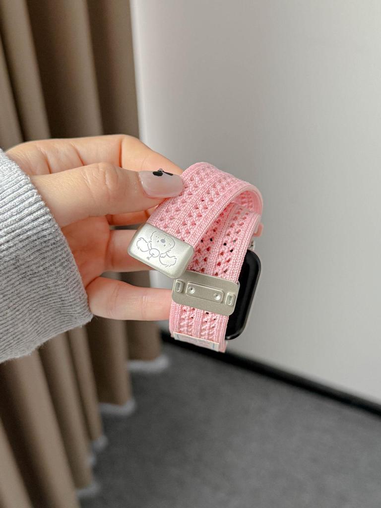 Fit43 Huawei GT654 и Xiaomi 9Pro Милая Собачка Магнитная Застежка Дышащий Ремешок для Apple 11 Watch