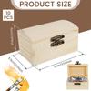 10Pcs Mini Wooden Box with Lids Locking Clasp DIY Unfinished Blank Craft Box Treasure Chest for Jewelry Mementos and Small Items