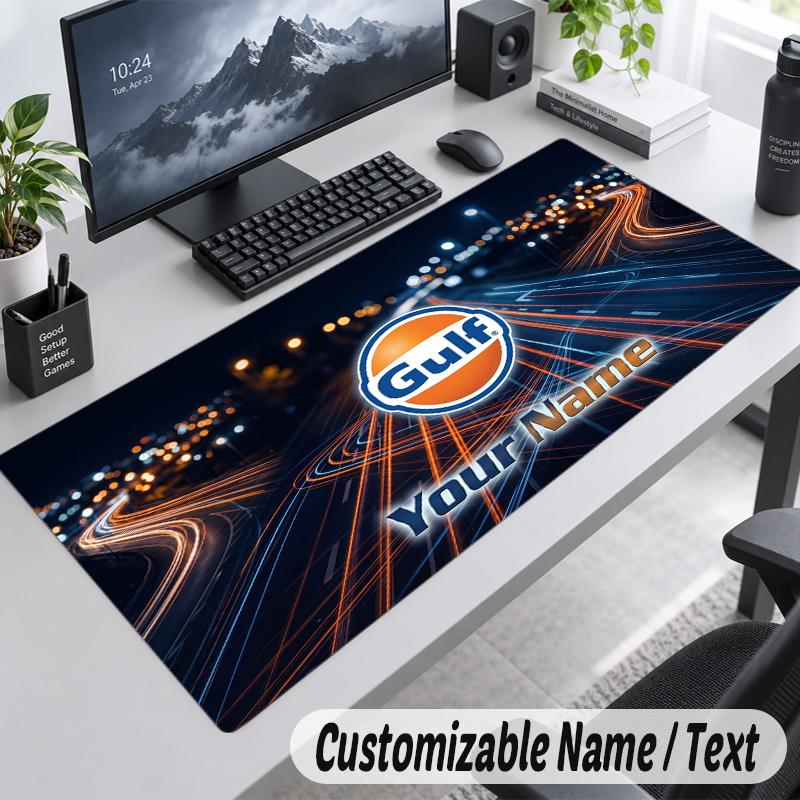 Custom Name Text Mouse Pad Gulf Personalized Desk Pad For Work And Gaming