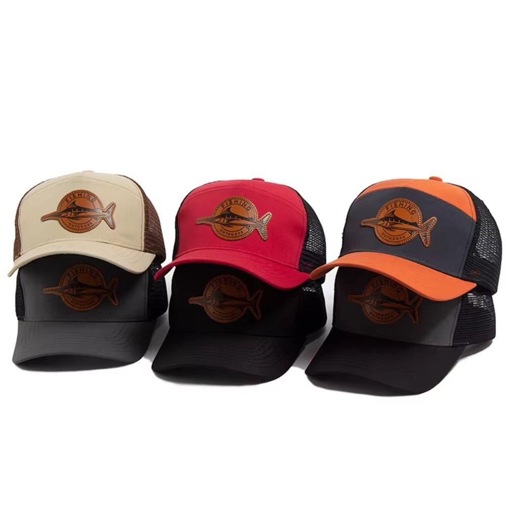Shark Pattern Baseball Cap Seven-Panel Style Trucker Hat Fashion Fishing Cap Outdoor Sport