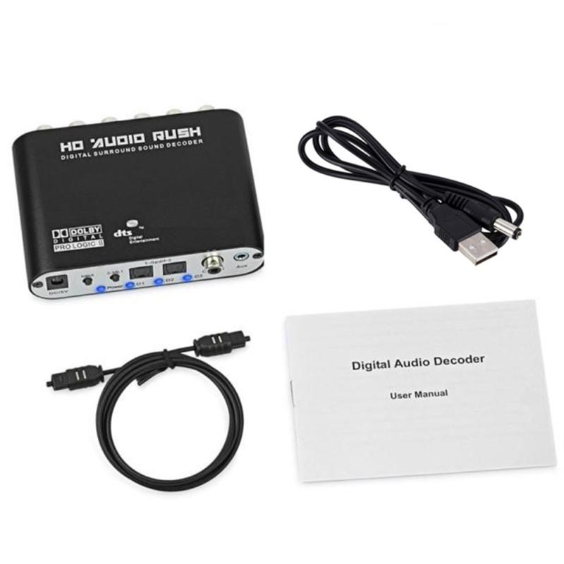 5.1-channel Dts Dolby/ac-3 Digital Audio  Decoder Strong Mobility Fiber Coaxial Rca Analog Converter