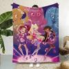 Animation L-LoliRocks Throw  Flannel Throw Blanket,Bed Home Office Nap Blanket Travel,Camping,Picnic Blanket Soft Decor