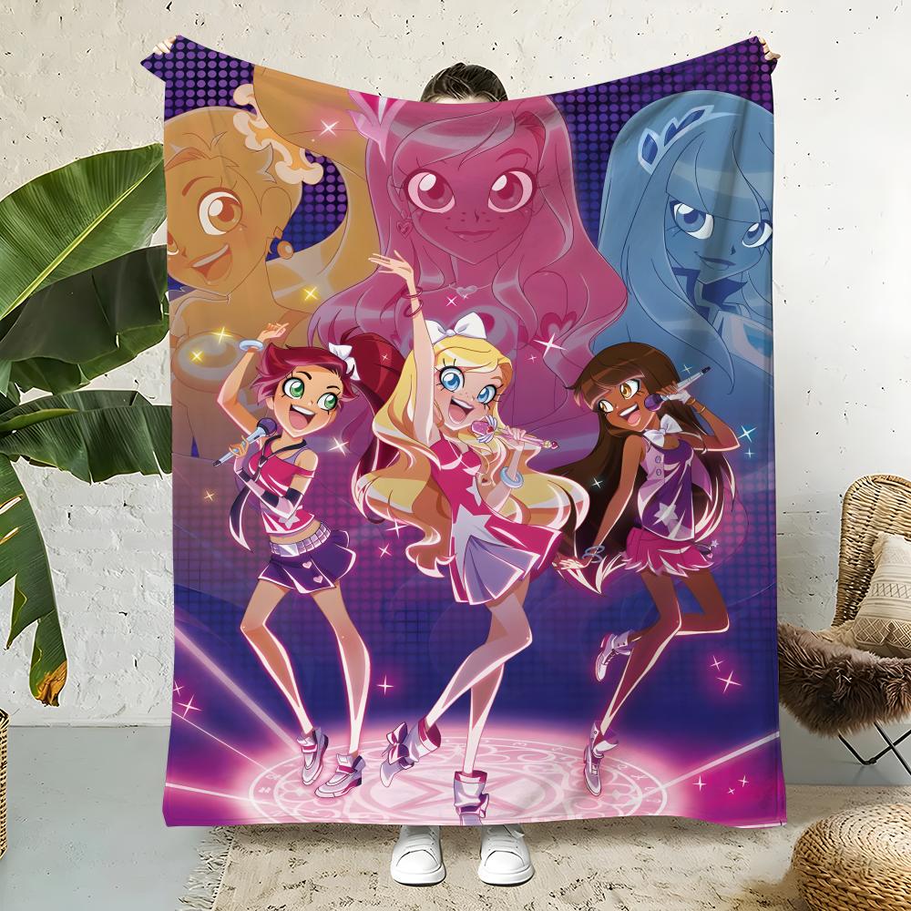 Animation L-LoliRocks Throw Flannel Throw Blanket,Bed Home Office Nap Blanket Travel,Camping,Picnic Blanket Soft Decor