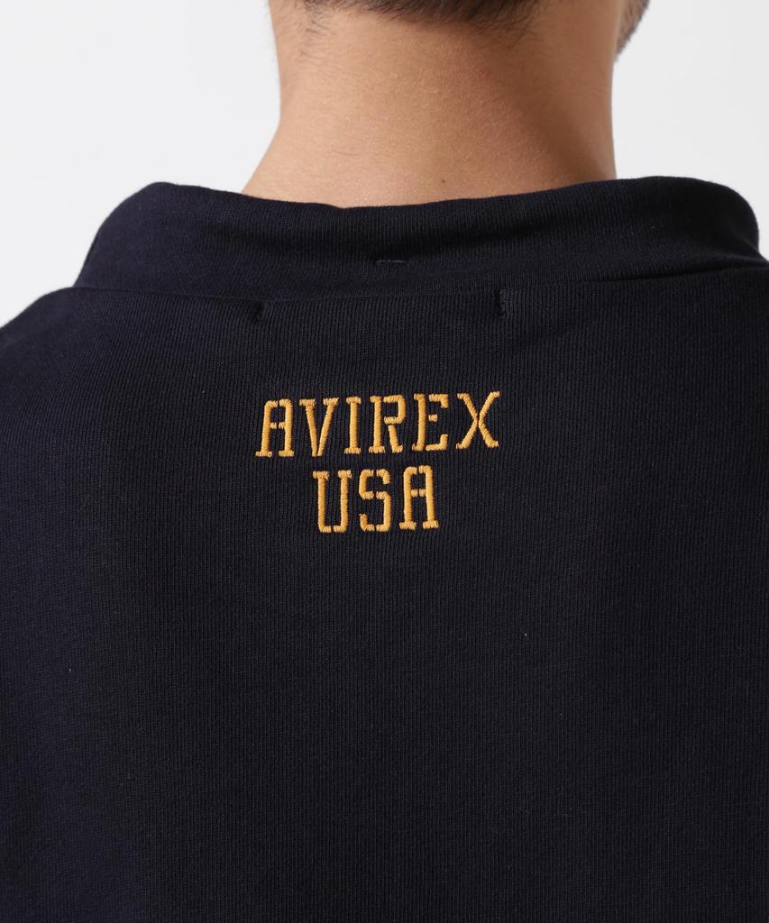AVIREX Official Store Exclusive US.NAVY MOCK NECK SWEAT Men's 2XL 120 Navy 783-5132012