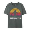 Bassquatch Bigfoot Sasquatch Fishing Tshirt Unisex Vintage Tshirts Anime Printed Tee Shirts Male Plus Size Black