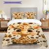 Giraffe Pattern Bedding Quilt Set Quilt Cover Pillowcase Home Decoration Birthday Gift (1 * duvet cover + 2 * pillowcase, without core)