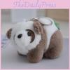 Cute Four-leaf Clover Panda Plush Keychain Fluffy Mink Fur Stuffed Animal Charm