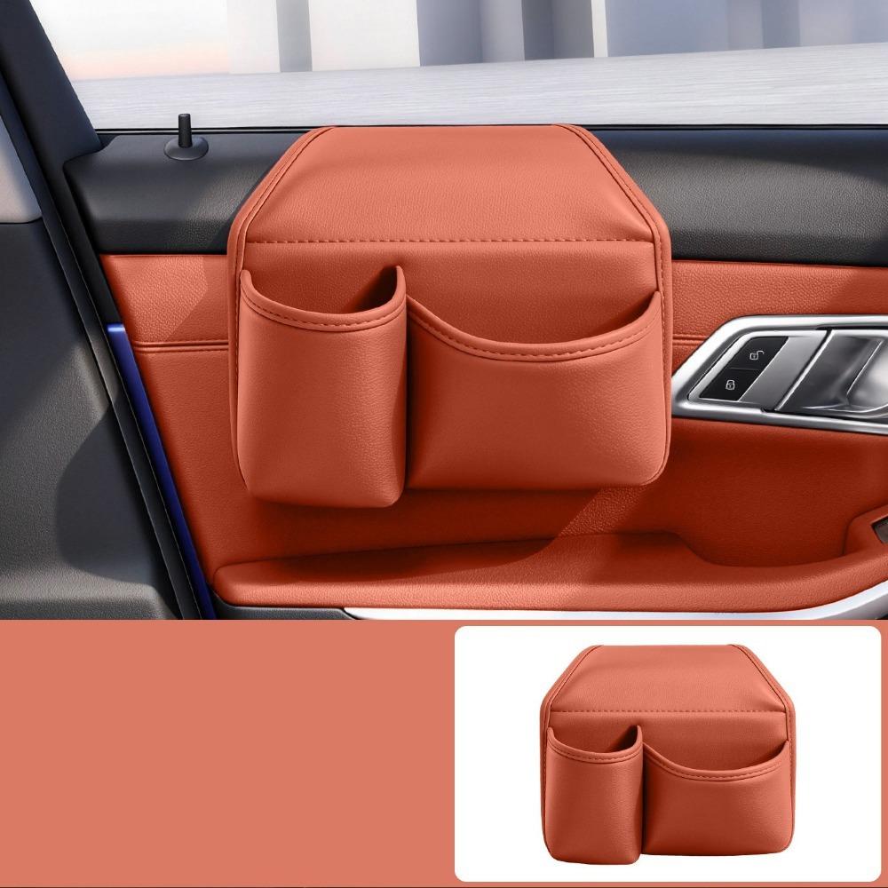 PU Leather Car Window Armrest Storage Box Multifunctional Vehicle Side Door Organizer Camping