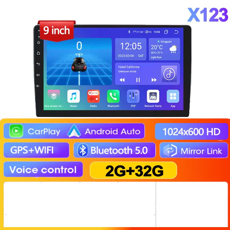 7"/9"/10" Universal Android 13 2Din Car Radio Autoradio 64G GPS Car Audio Carpaly Multimedia Player For Hyundai Nissan Toyota