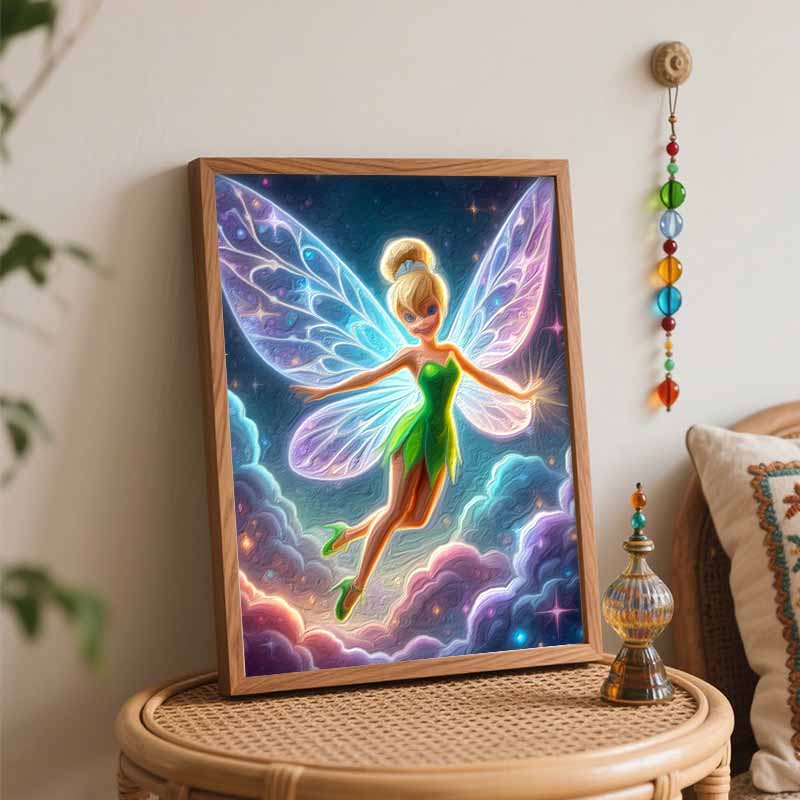 Disney Tinker Bell oil painting digital painting art kit handmade diy gifts home decorations