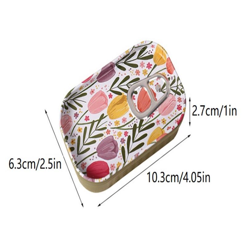 1Pcs Mini Flower Decor Drink Can Tinplate Box Empty Storage Container for Candy Small Accessory Travel Portable Organizer