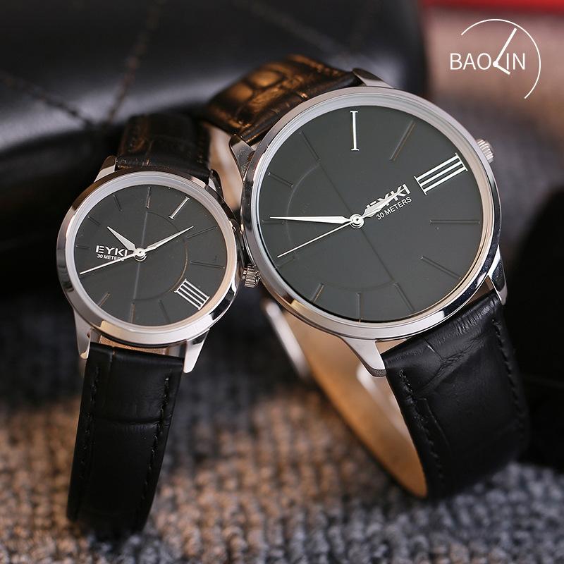 Watches Women's Korean Fashion Simple Belt Watch Men's Trendy College Style Couple's Quartz Watch