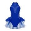 Kids Girls Ballet Jazz Dance Performance Ballerina Costume Sleeveless Fancy Skating Leotard Tulle Skirted Gymnastics Unitard