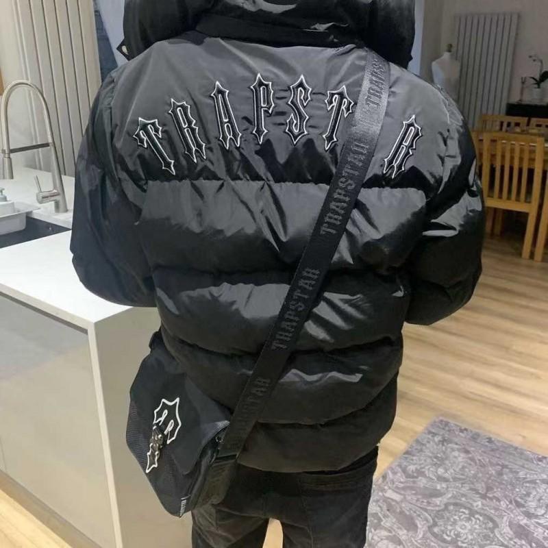 Хлопковая пуховая куртка Trapstar Дрилл Хип-Хоп Дрип Зимняя Свободный крой Уличная одежда Мужская Женская