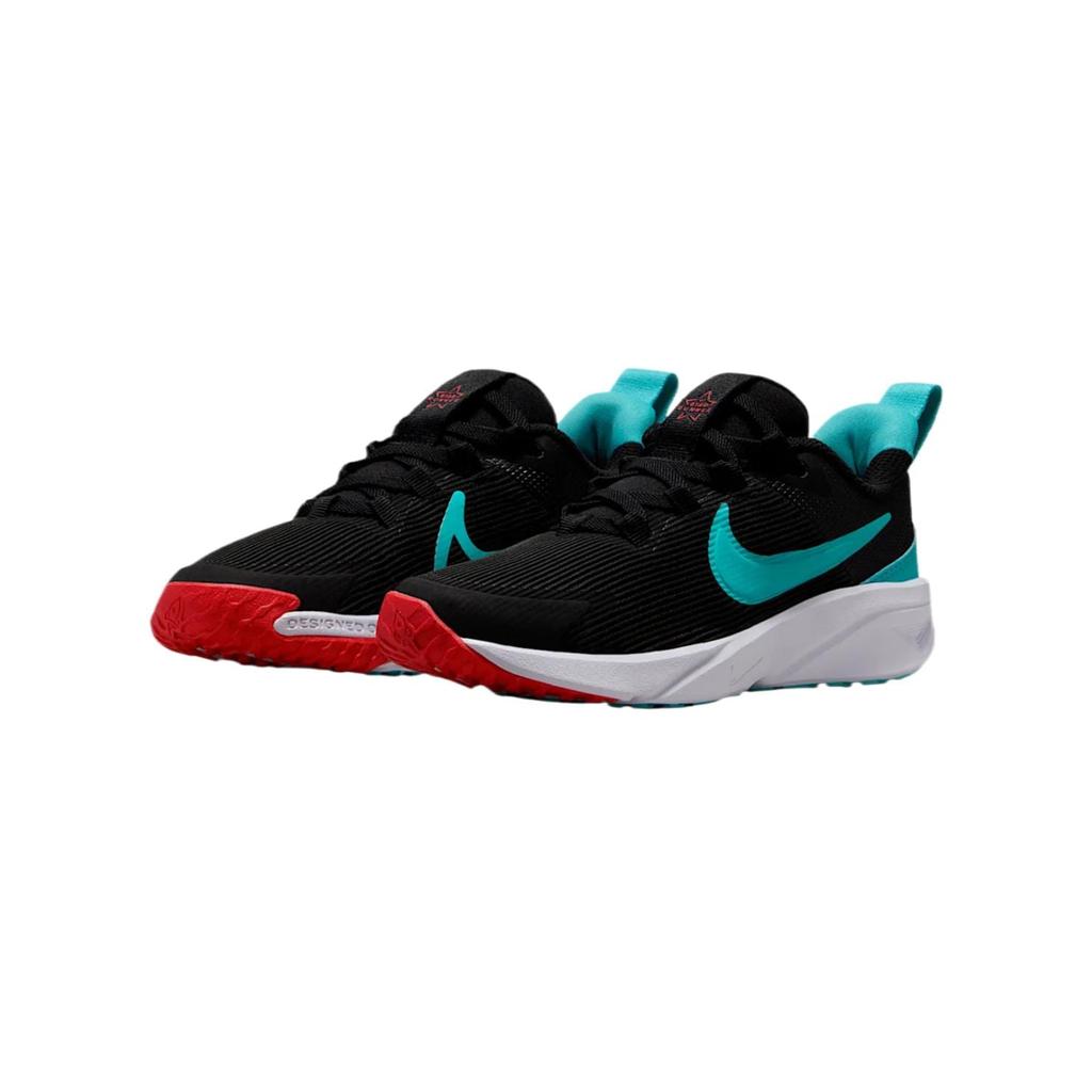 Nike Star Runner 4 Нескользящая Амортизация Устойчивая к истиранию Упругая Детская уличная обувь DX7614-009