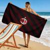 Пляжное полотенце с принтом AC Milan, Большое, Мягкое, Быстросохнущее, для Пляжа, Кемпинга, Плавания