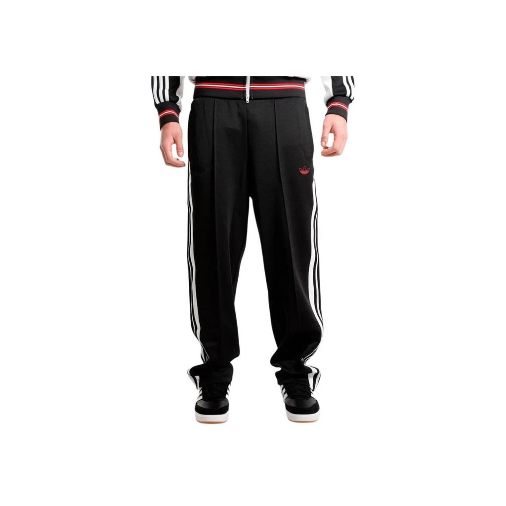 adidas Оригинальные спортивные брюки SS25 Classic Sports Series в полоску в стиле ретро, удобные, мягкие, со шнуровкой, прямые, повседневные, унисекс, черные JP1165