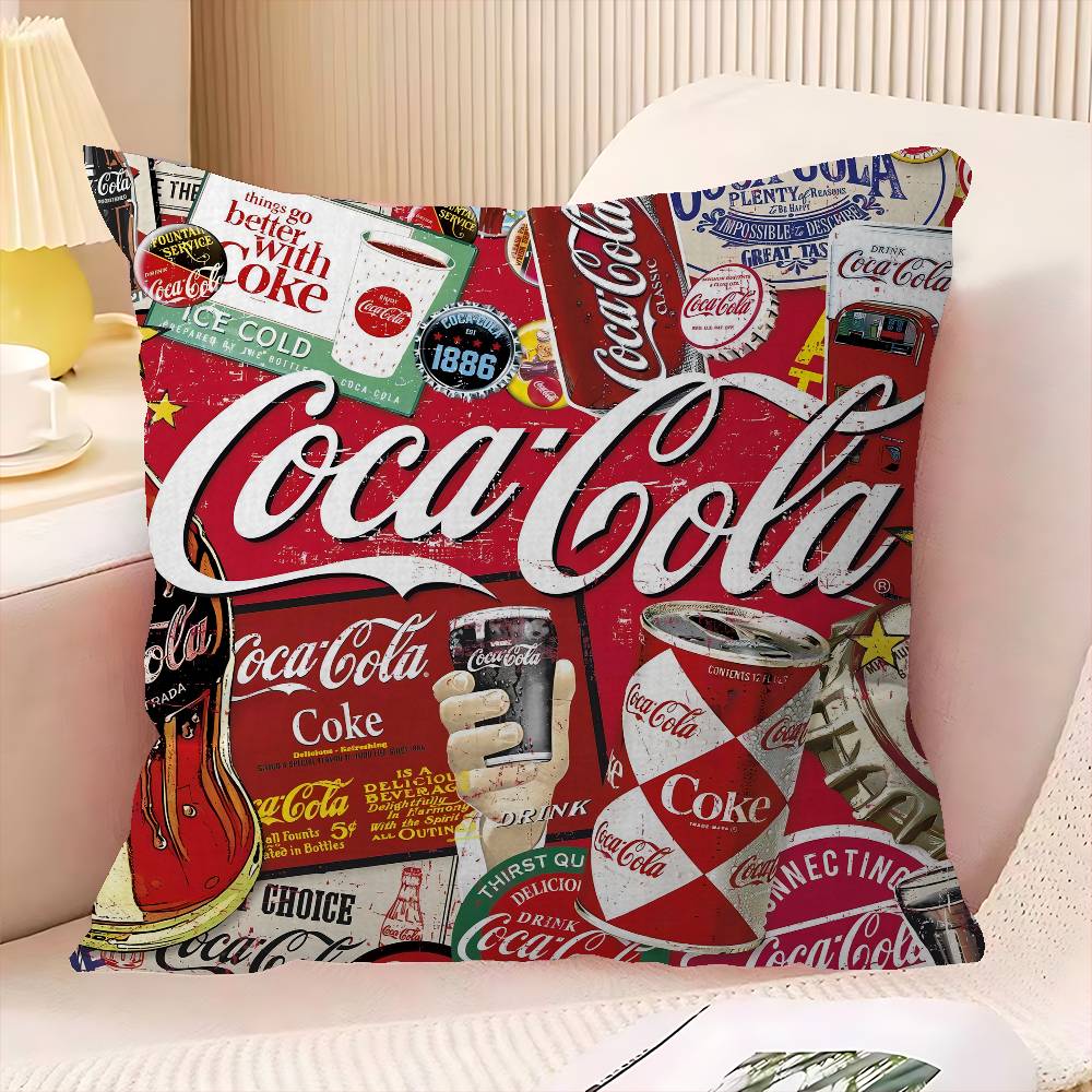 C-Coca Logo C-Colas Pillow Cover For Bedroom Room And Living Room Sofa Decorative Cushion Cover