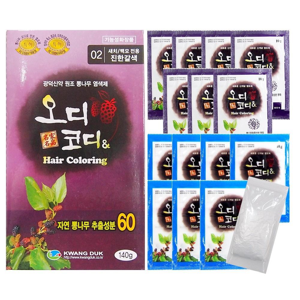 Фармацевтическая компания Kwangdeok Odicodi Шампунь-краска для седых волос Темно-коричневый 140 г 1 шт
