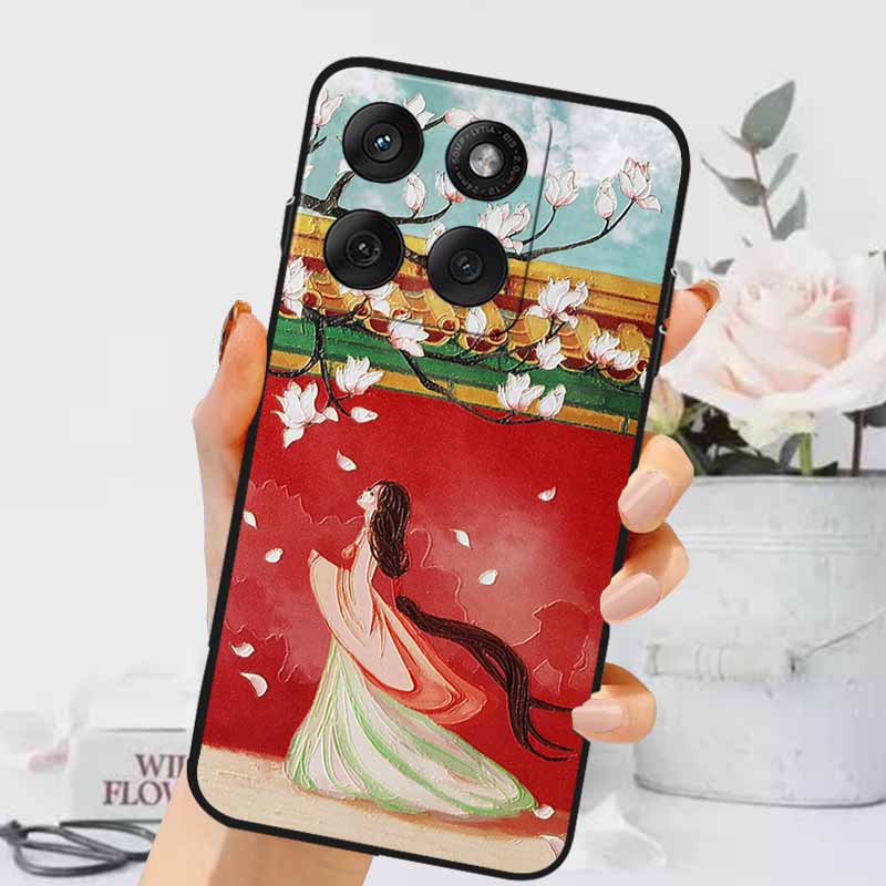 3D Тисненые Чехлы Для Edge 60 Fusion / Edge 60 Pro Рельефные Тисненые Ретро Силиконовая Задняя Крышка Для Edge 60 Stylus Черный Funda 60 Pro