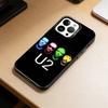 Чехол Band UU-U2 для iPhone 17,16,15,14,13,12,11 Plus,Pro Max,XS,Цветной Серебряный Покрытие Внутренняя Крышка