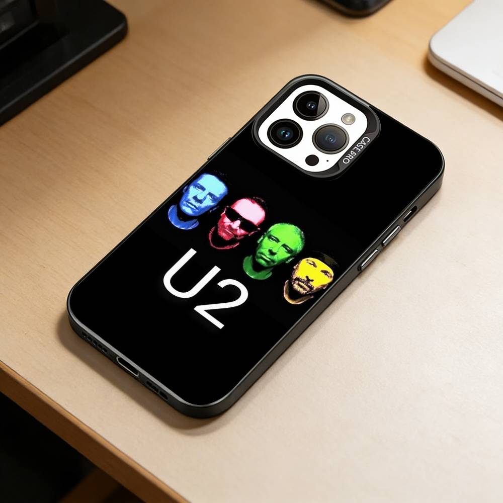 Чехол Band UU-U2 для iPhone 17,16,15,14,13,12,11 Plus,Pro Max,XS,Цветной Серебряный Покрытие Внутренняя Крышка