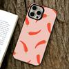Чехол для телефона с красным перцем чили для iPhone 17, 16, 15, 14, 13, 12, 11 Plus, Pro Max, XS, Цветной Серебристый Покрытый Внутренний Чехол