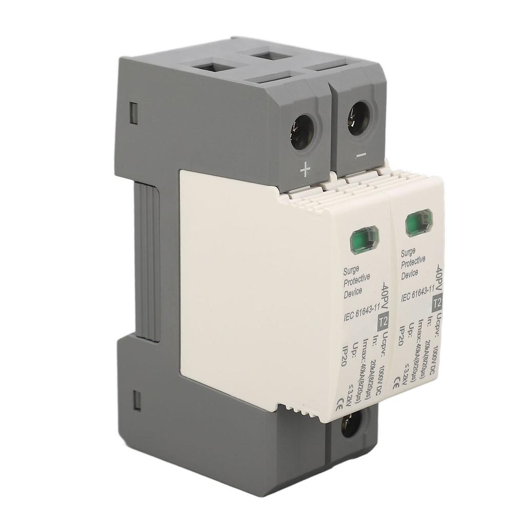 Устройство защиты от перенапряжения 1000 В постоянного тока 20‑40KA 2P ПК Фотоэлектрический разрядник для защиты от фотоэлектрического напряжения