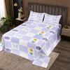 Cartoon Blueberry Bedspread Summer Tropical Fruit Quilted Coverlet Watercolor Botanical Leaves Flower Bedding Set for Teen Adult