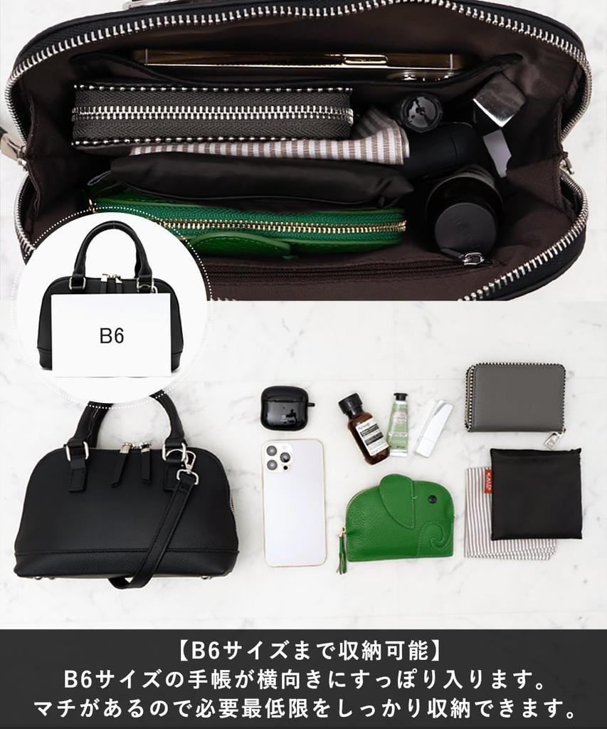 VITAFELICE Women's Round Zip 2-Way Mini Handbag (sib-20069n) (Off White)