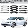 Для Volkswagen Golf8 MK8    Пластик ABS Аксессуар для Модификации Автомобиля Углеродная Накладка на Ручку Двери Стиль Наклейки