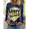 Halloween Women's long sleeved T-shirt Pumpkin 3D Printed Autumn Long