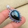 Labradorite Gemstone Jewelry Handmade 925 Sterling Silver Designer Silver Pendant For Wedding Gift