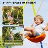 Swing Frame up to 150 kg 3-in-1 Kids Swing with Classic Swing, Gymnastic Rings, Standing Swing, 285x160x181 cm
