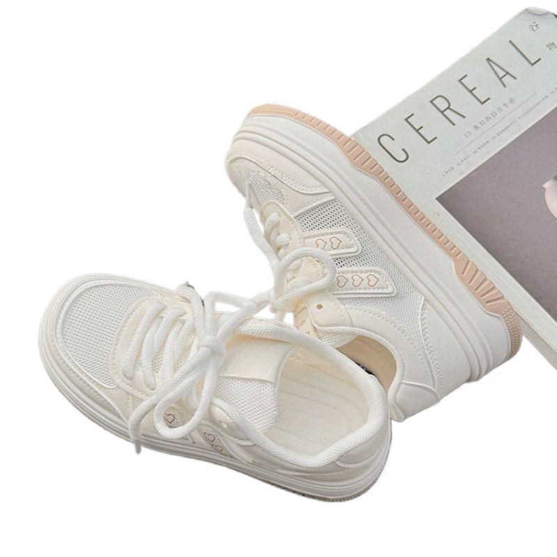 Летние женские туфли маленькие белые туфли женская юбка 2025 новые сетчатые туфли дышащая сетчатая повседневная обувь спортивная обувь