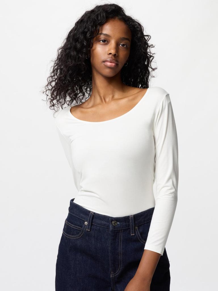 Uniqlo Футболка Heat Tech U Neck часть 8 