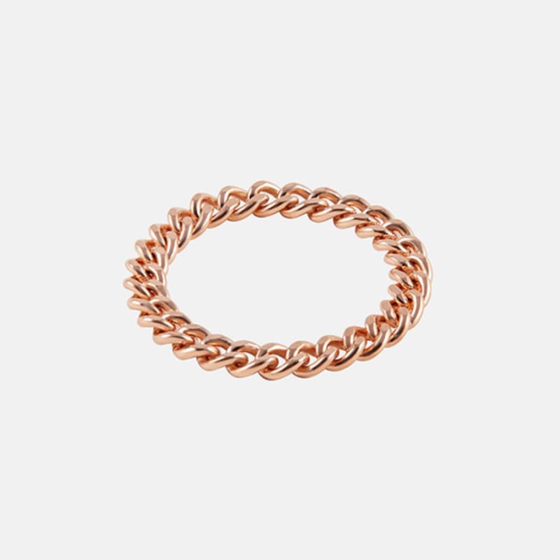 JUDY AND PAUL [925 Silver] Louise Basic All-Silver Chain Ring
