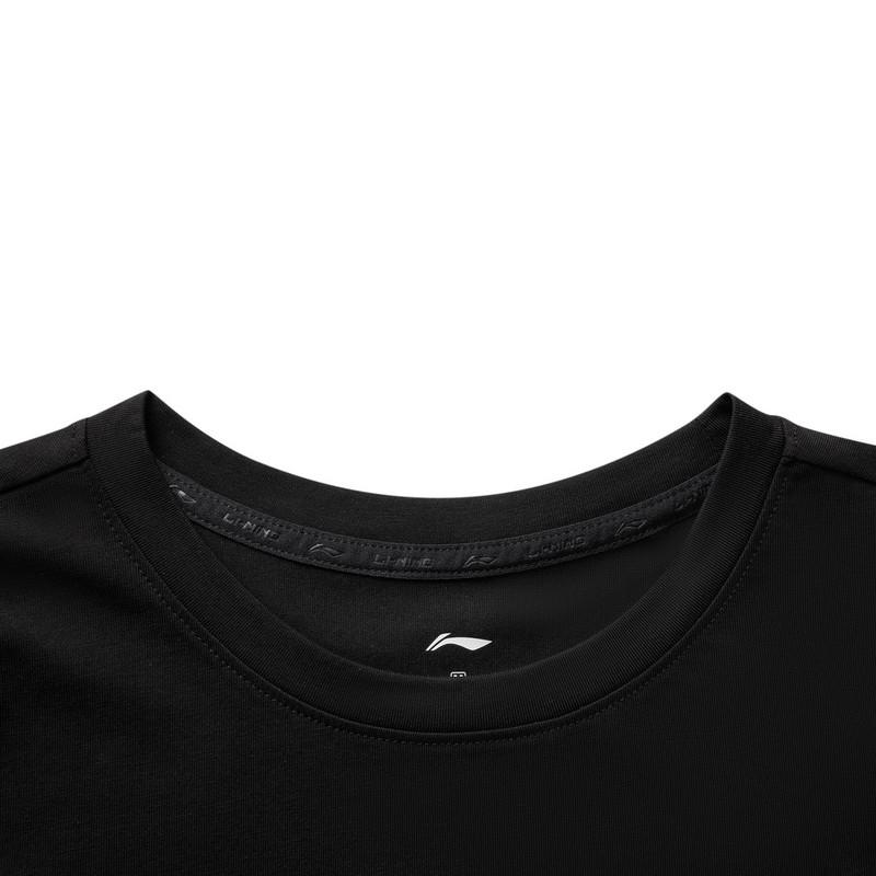 Li-Ning Серия для фитнеса Свободная Прохладная Дышащая Удобная Футболка Женские топы Черный ATSV296-1
