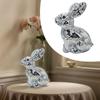 Декоративный кролик, реквизит для диско-вечеринки, пасхальный серебряный диско-кролик, настольный декор, отражающее зеркало, животное, орнамент, кролик, диско-зеркальный шар, диско
