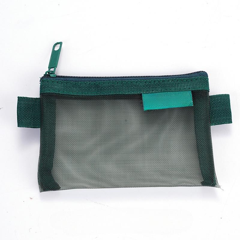 Transparent Nylon Mesh Pencil Pouch Toiletry Carry Pouch Portable Organizer Sticker Tape Accessories
