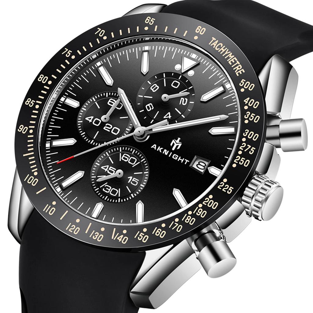 Часы BENYAR AKNIGHT, стильные часы, светящийся хронограф, фиксированный безель, аналоговый календарь, наручные часы, водонепроницаемые, японские кварцевые часы со стальным ремешком